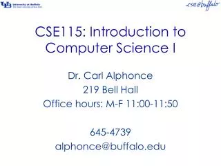 CSE115: Introduction to Computer Science I