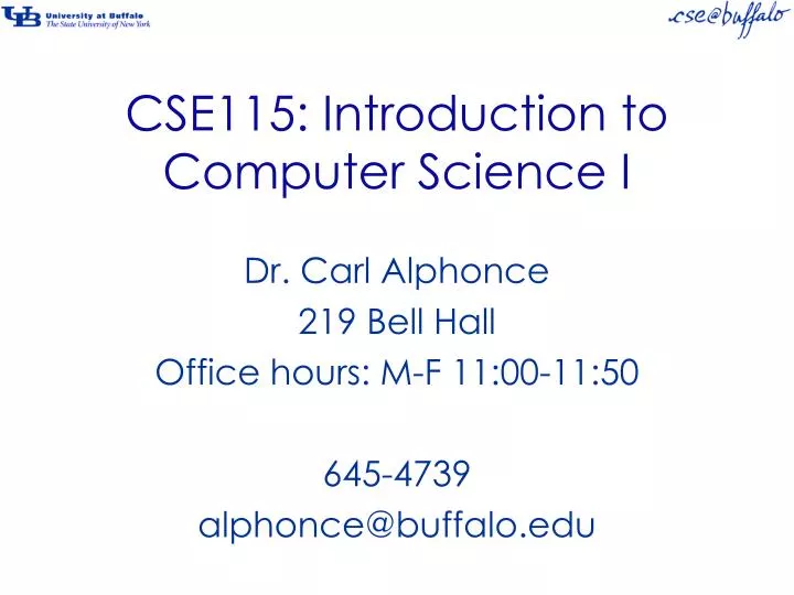 cse115 introduction to computer science i