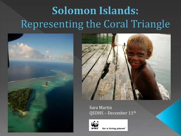 solomon islands representing the coral triangle