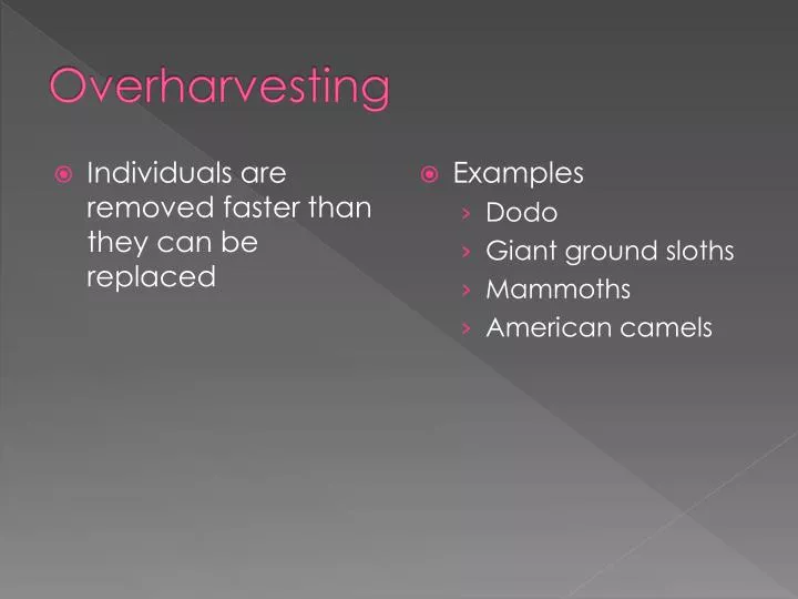 overharvesting