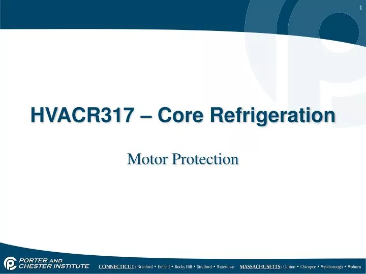 hvacr317 core refrigeration