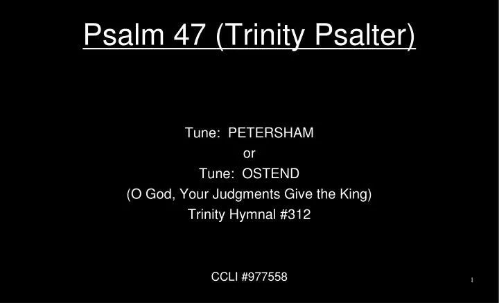 psalm 47 trinity psalter