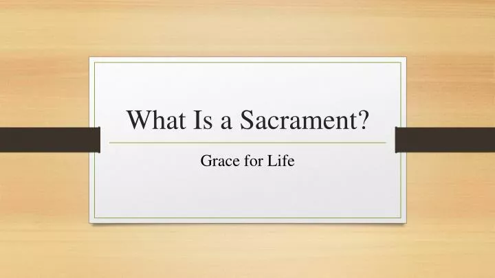 what is a sacrament