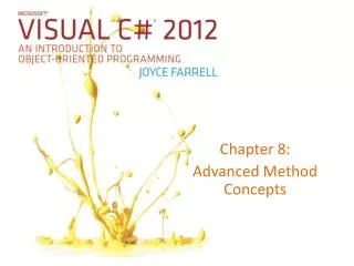 Chapter 8: Advanced Method Concepts