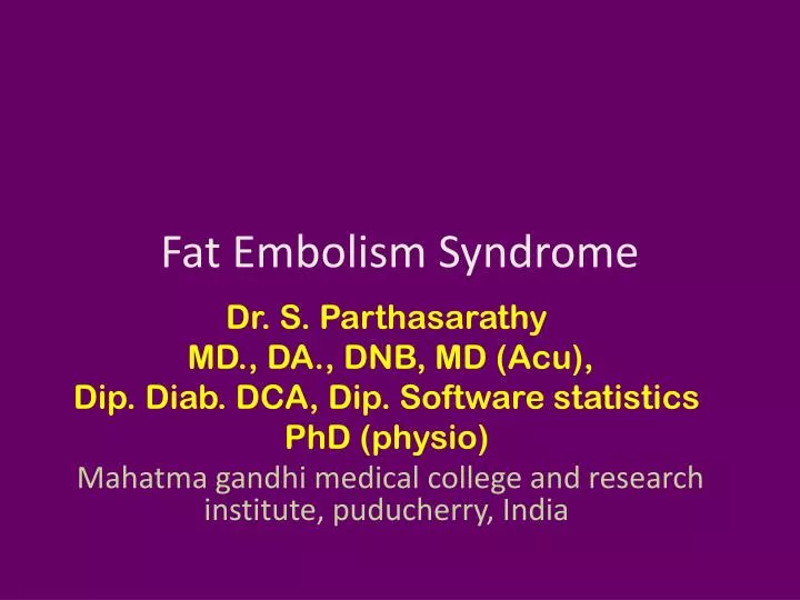 fat embolism syndrome