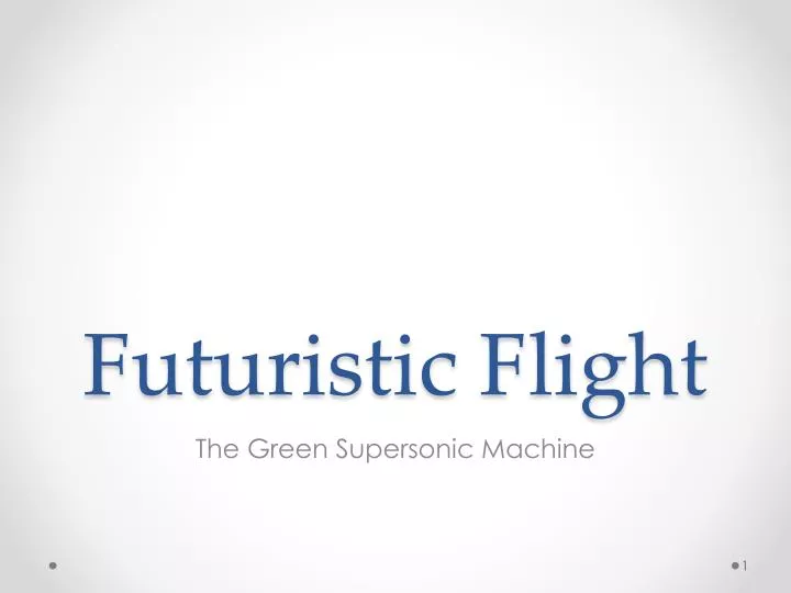 futuristic flight