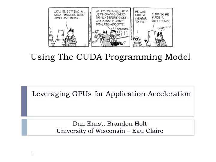 using the cuda programming model