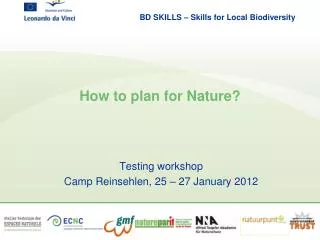 How to plan for Nature?