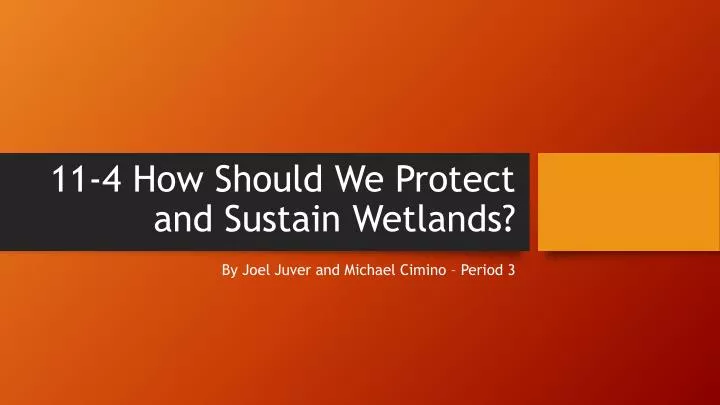 11 4 how should we protect and sustain wetlands