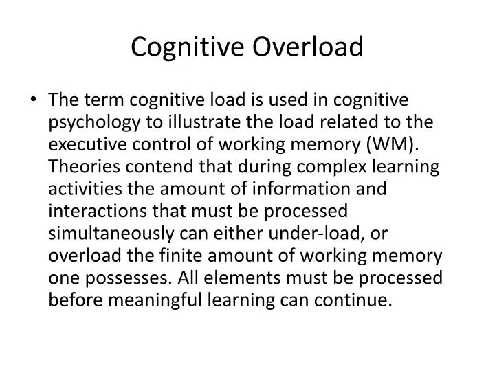 cognitive overload