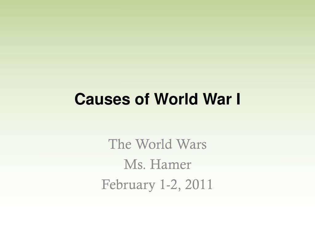 PPT - Causes of World War I PowerPoint Presentation, free download - ID ...