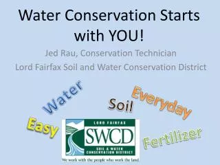 Water Conservation Starts with YOU!