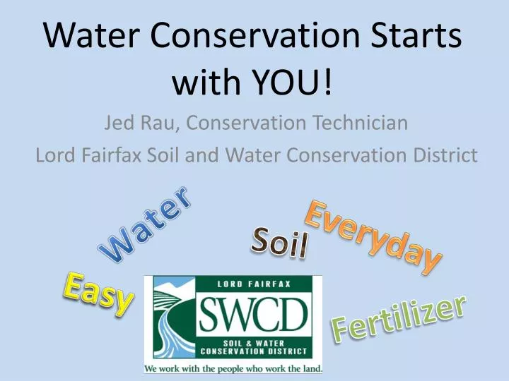 water conservation starts with you
