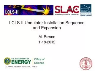 LCLS-II Undulator Installation Sequence and Expansion
