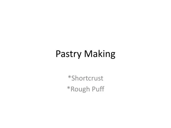 pastry making