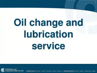 Oil change and lubrication service