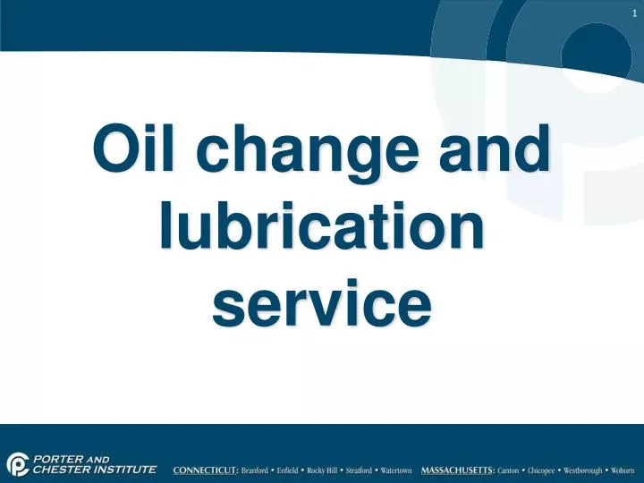 oil change and lubrication service