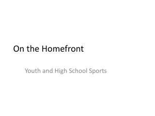 on the homefront