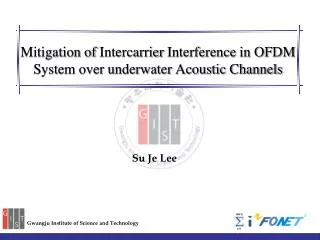 Mitigation of Intercarrier Interference in OFDM System over underwater Acoustic Channels