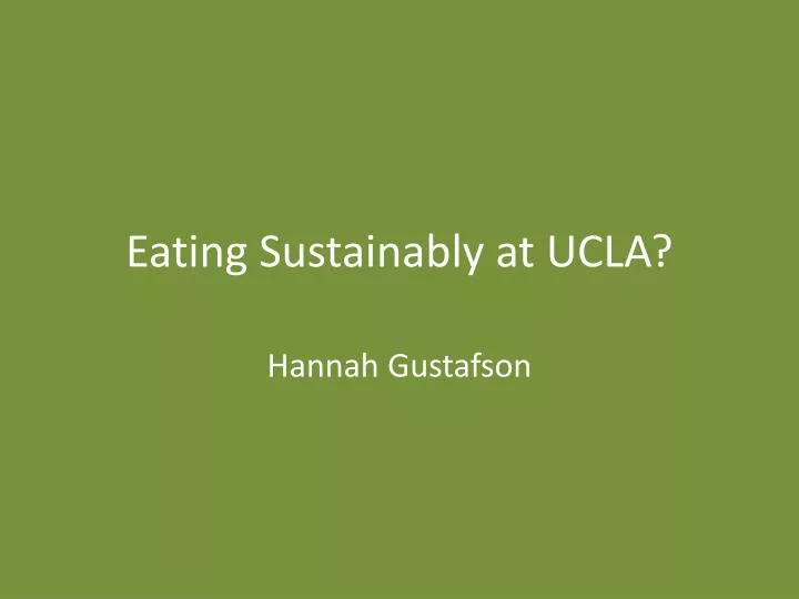 eating sustainably at ucla