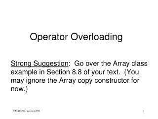 Operator Overloading