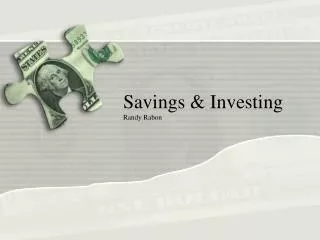 Savings &amp; Investing Randy Rabon