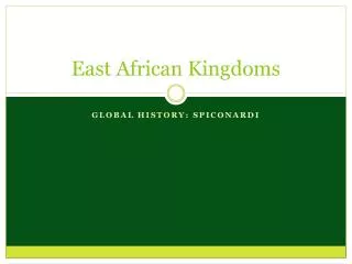 East African Kingdoms