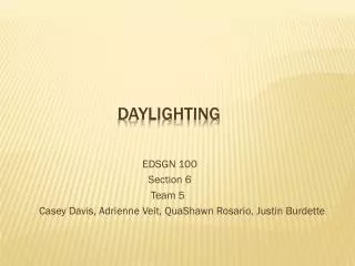 Daylighting