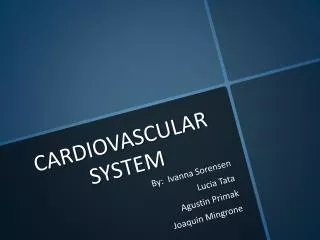 CARDIOVASCULAR SYSTEM