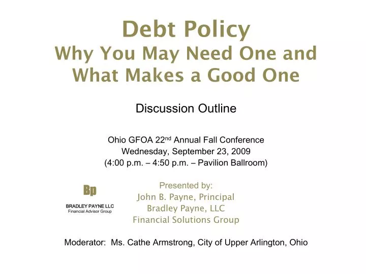 debt policy why you may need one and what makes a good one