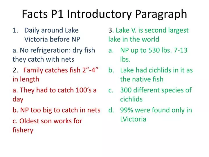 facts p1 introductory paragraph