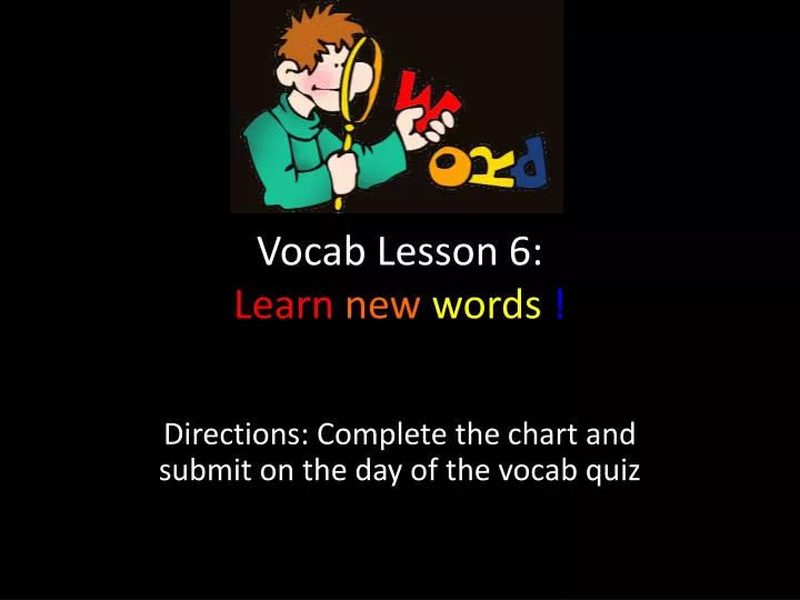 vocab lesson 6 learn new words