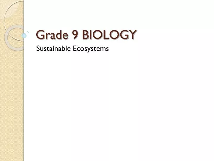 grade 9 biology
