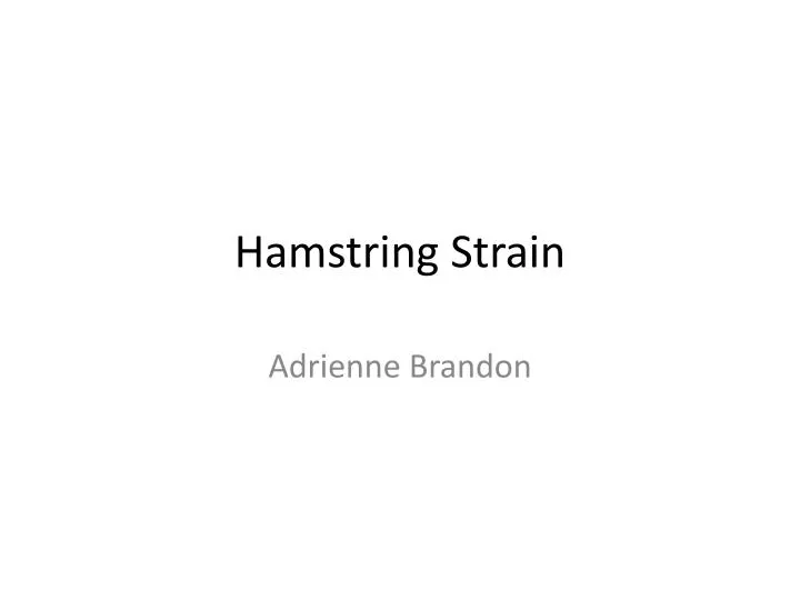 hamstring strain