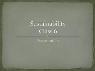sustainability class 6