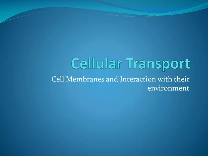 cellular transport