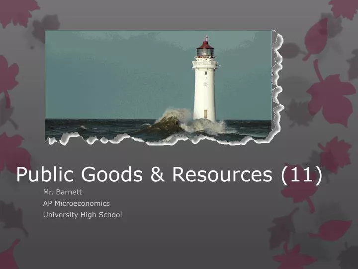 public goods resources 11