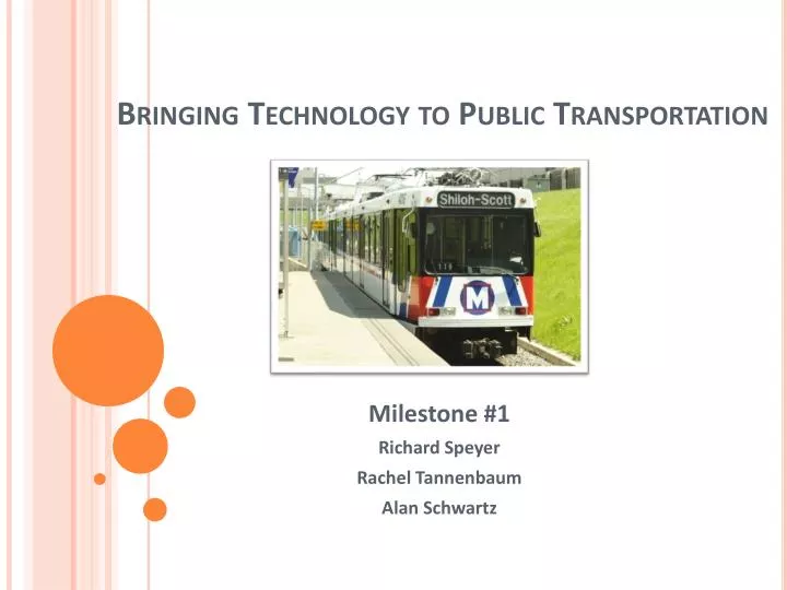 bringing technology to public transportation