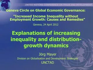 Explanations of increasing inequality and distribution-growth dynamics