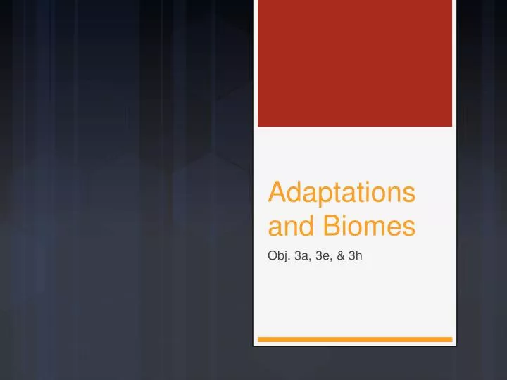 adaptations and biomes