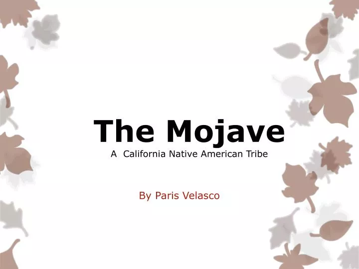the mojave a california native american tribe