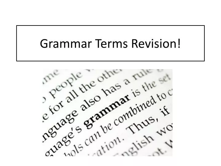 grammar terms revision