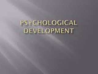 psychological development