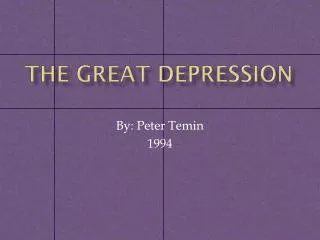 The Great Depression