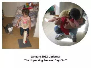 January 2012 Updates: The Unpacking Process: Days 3 - 7