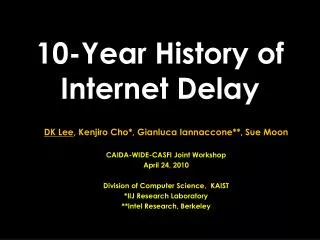 10-Year History of Internet Delay