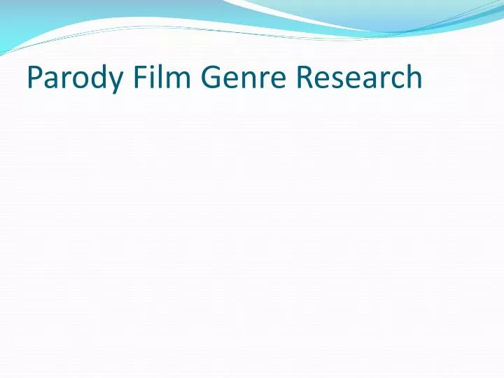 parody film genre research