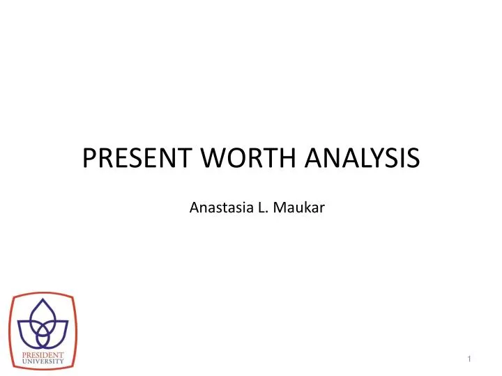 present worth analysis