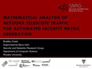 Mathematical analysis of network telescope traffic for automated security metric generation