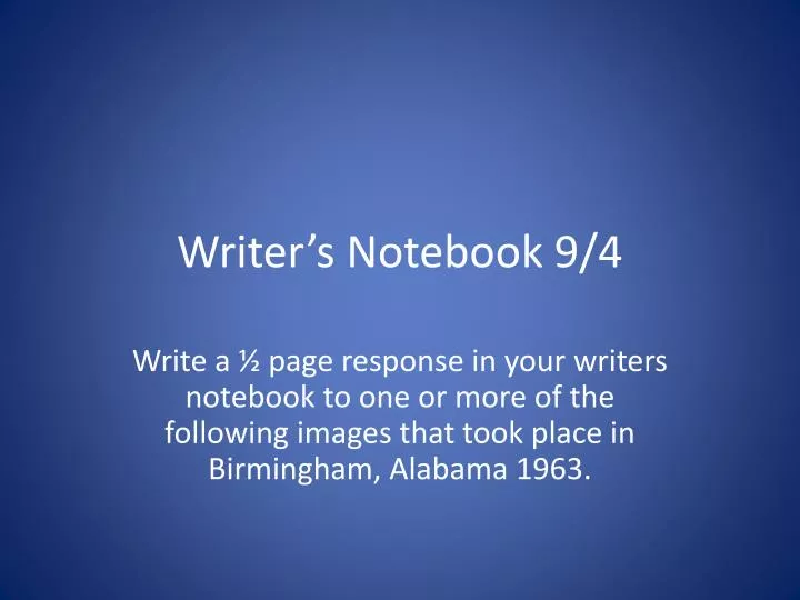 writer s notebook 9 4